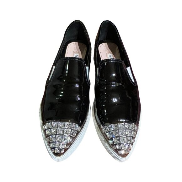 Miu Miu Patent Leather Sneakers - Picture 2 of 4